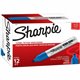 Sharpie King-Size Permanent Markers - Chisel Marker Point Style - Blue - Silver Plastic Barrel - 1 Dozen