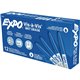 Expo Vis-A-Vis Wet-Erase Markers - Fine Marker Point - Blue - White Barrel - 12 / Box