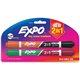 Expo 2-in-1 Dry Erase Markers - Chisel Marker Point Style - Assorted - 2 / Pack