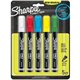 Sharpie Wet Erase Chalk Markers - Medium Marker Point - Blue, Yellow, White, Red, Green - 1 / Pack