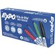 Expo Vis-A-Vis Wet-Erase Markers - Fine Marker Point - Black, Red, Green, Blue - 1 / Dozen