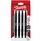 Sharpie S-Gel Pens - Medium Pen Point - 0.7 mm Pen Point Size - Black Gel-based Ink - Matte Black Metal Barrel - 4 / Pack