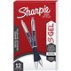 Sharpie S-Gel Pens - Medium Pen Point - 0.7 mm Pen Point Size - Black Gel-based Ink - Midnight Blue Metal Barrel - 1 Dozen