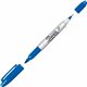 Sharpie Twin Tip Permanent Marker - Fine, Ultra Fine Marker Point - Blue Alcohol Based Ink - 1 Each
