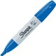 Sharpie Large Barrel Permanent Markers - Wide Marker Point - Chisel Marker Point Style - Blue Alcohol Based Ink - 1 Dozen
