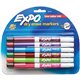 Expo Low-Odor Dry-erase Markers - Fine Marker Point - Chisel Marker Point Style - Assorted - 12 / Set