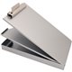 Saunders Cruiser Mate Form Holder with Storage - 1" Clip Capacity - Top Opening - 8 1/2" x 14" - Aluminum - Gray - 1 Each