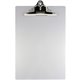 Saunders Aluminum Round Corner Clipboards - 1" Clip Capacity - 8 1/2" x 12" - Clamp - Aluminum - Silver - 1 Each