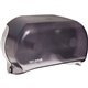 San Jamar Dual Roll Tissue Dispenser - Roll Dispenser - 2 x Roll - 12.8" Height x 12.2" Width x 5.7" Depth - Plastic - Black Pea