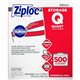 Ziploc Seal Top Quart Storage Bags - Medium Size - 1 quart Capacity - 1.75 mil (44 Micron) Thickness - Clear - 500/Carton - Food