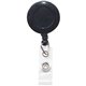 Advantus Swivel-back Clip-on Retractable ID Reel - Nylon, ABS Plastic - 12 / Pack - Black, Clear