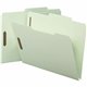 Smead 2/5 Tab Cut Letter Recycled Fastener Folder - 8 1/2" x 11" - 1" Expansion - 2 x 2S Fastener(s) - 2" Fastener Capacity for 