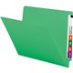 Smead Colored Straight Tab Cut Letter Recycled End Tab File Folder - 8 1/2" x 11" - 3/4" Expansion - Green - 10% Recycled - 100 