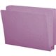 Smead Shelf-Master Straight Tab Cut Letter Recycled End Tab File Folder - 8 1/2" x 11" - 3/4" Expansion - Lavender - 10% Recycle