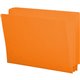 Smead Shelf-Master Straight Tab Cut Letter Recycled End Tab File Folder - 8 1/2" x 11" - 3/4" Expansion - Orange - 10% Recycled 