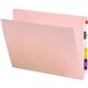 Smead Shelf-Master Straight Tab Cut Letter Recycled End Tab File Folder - 8 1/2" x 11" - Pink - 10% Recycled - 100 / Box