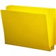 Smead Colored Straight Tab Cut Letter Recycled End Tab File Folder - 8 1/2" x 11" - 3/4" Expansion - Yellow - 10% Recycled - 100