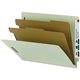 Smead Letter Recycled Classification Folder - 8 1/2" x 11" - 2" Expansion - 6 x 2K Fastener(s) - 2 Divider(s) - Pressboard - Gra