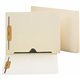 Smead Straight Tab Cut Letter Recycled Fastener Folder - 8 1/2" x 11" - 2 x 2B Fastener(s) - 1 Pocket(s) - Manila - Manila - 10%