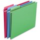 Smead FasTab 1/3 Tab Cut Letter Recycled Hanging Folder - 8 1/2" x 11" - Top Tab Location - Assorted Position Tab Position - Blu