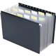 Smead Letter Expanding File - 8 1/2" x 11" - 7/8" Expansion - 13 Pocket(s) - 12 Divider(s) - Polypropylene - Black - 1 Each