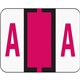 Smead BCCR Bar-Style Color-Coded Labels - "Alphabet" - 1 1/4" Width x 1" Length - Red - 500 / Roll - 500 / Roll