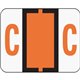 Smead BCCR Bar-Style Color-Coded Labels - "Alphabet" - 1 1/4" Width x 1" Length - Dark Orange - 500 / Roll - 500 / Roll