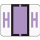 Smead BCCR Bar-Style Color-Coded Labels - "Alphabet" - 1 1/4" Width x 1" Length - Lavender - 500 / Roll - 500 / Roll