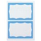 Advantus Color Border Adhesive Name Badges - 2 5/8" Height x 3 3/4" Width - Removable Adhesive - Rectangle - White, Blue - 100 /