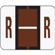 Smead BCCR Bar-Style Color-Coded Labels - "Alphabet" - 1 1/4" Width x 1" Length - Brown - 500 / Roll - 500 / Roll