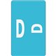 Smead AlphaZ ACCS Color-Coded Labels - "D" - 1" Width x 1 5/8" Length - Light Blue - 10 / Sheet - 100 / Pack