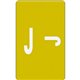 Smead AlphaZ ACCS Color-Coded Labels - "J" - 1" Width x 1 5/8" Length - Yellow - 10 / Sheet - 100 / Pack