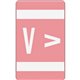 Smead AlphaZ ACCS Color-Coded Labels - "V" - 1" Width x 1 5/8" Length - Pink - 10 / Sheet - 100 / Pack