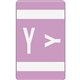 Smead AlphaZ ACCS Color-Coded Labels - "Y" - 1" Width x 1 5/8" Length - Lavender - 10 / Sheet - 100 / Pack