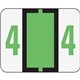 Smead BCCRN Bar-Style Color-Coded Labels - "Number" - 1 1/4" Width x 1" Length - Light Green - 500 / Roll