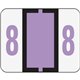 Smead BCCRN Bar-Style Color-Coded Labels - "Number" - 1 1/4" Width x 1" Length - Lavender - 500 / Roll
