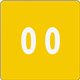 Smead DCC Color-Coded Numeric Labels - "Number" - 1 1/2" Width x 1 1/2" Length - Yellow - 250 / Roll