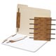 Smead Self-Adhesive Fasteners - 2" Size Capacity - for Folder - Reinforced, Self-adhesive, Durable - 100 / Box - Brown - Steel