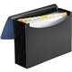 Smead Letter Expanding File - 8 1/2" x 11" - 12 Pocket(s) - Polypropylene - Blue, Black - 1 Each