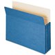 Smead Straight Tab Cut Letter Recycled File Pocket - 8 1/2" x 11" - 3 1/2" Expansion - Top Tab Location - Blue - 10% Recycled - 