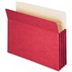 Smead Straight Tab Cut Letter Recycled File Pocket - 8 1/2" x 11" - 3 1/2" Expansion - Top Tab Location - Red - 10% Recycled - 1