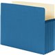 Smead Straight Tab Cut Letter Recycled File Pocket - 8 1/2" x 11" - 5 1/4" Expansion - Top Tab Location - Blue - 10% Recycled - 
