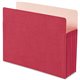 Smead Straight Tab Cut Letter Recycled File Pocket - 8 1/2" x 11" - 5 1/4" Expansion - Top Tab Location - Red - 10% Recycled - 1