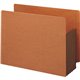 Smead Straight Tab Cut Letter Recycled File Pocket - 8 1/2" x 11" - 5 1/4" Expansion - Redrope - Dark Brown - 30% Recycled - 10 