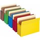 Smead Straight Tab Cut Letter Recycled File Pocket - 8 1/2" x 11" - 5 1/4" Expansion - Redrope - Blue, Green, Red, Yellow, Redro
