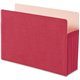 Smead Colored Straight Tab Cut Legal Recycled File Pocket - 8 1/2" x 14" - 5 1/4" Expansion - Top Tab Location - Manila - Red - 