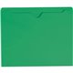 Smead Colored Straight Tab Cut Letter Recycled File Jacket - 8 1/2" x 11" - Green - 10% Recycled - 100 / Box