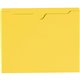 Smead Colored Straight Tab Cut Letter Recycled File Jacket - 8 1/2" x 11" - Yellow - 10% Recycled - 100 / Box