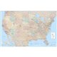 Advantus Laminated USA Wall Map - 50" Width x 32" Height - Assorted - Home, Office, Classroom - Laminated, Durable