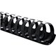Sparco Plastic Binding Spines - 0.3" Diameter - 40 x Sheet Capacity - Black - Plastic - 100 / Box